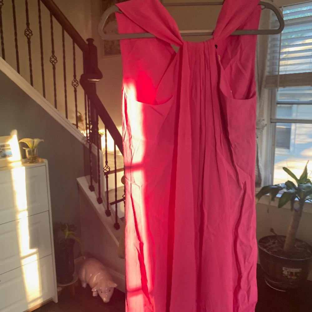 Etcetera Orange Halter Sundress Cocktail